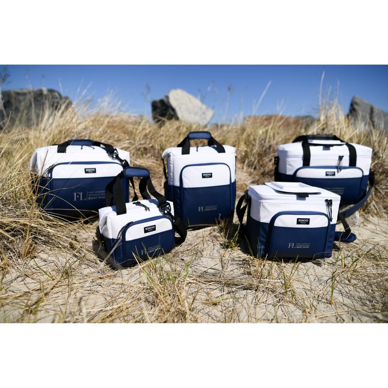 Custom Igloo Seadrift Snap Down Cooler - Navy-White with Company Logo - Personalized Bulk Corporate Gift - 6