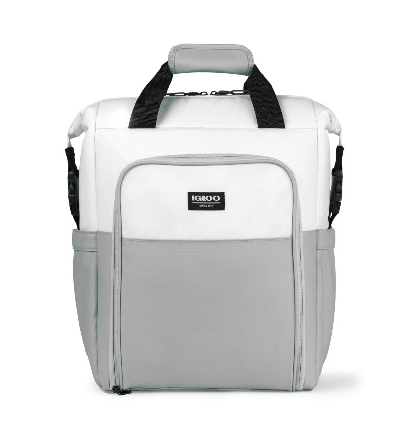 Custom Igloo Seadrift Switch Backpack Cooler - White-Grey with Company Logo - Personalized Bulk Corporate Gift - 1
