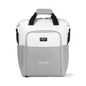 Custom Igloo Seadrift Switch Backpack Cooler - White-Grey with Company Logo - Personalized Bulk Corporate Gift