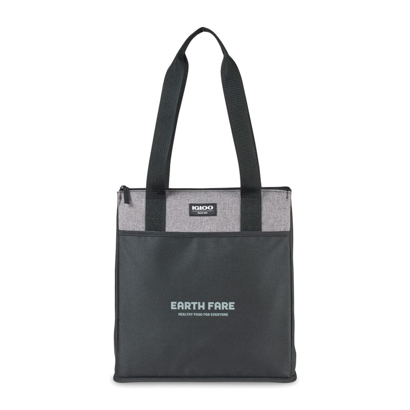 Custom Igloo Sierra Insulated Shopper - Black with Company Logo - Personalized Bulk Corporate Gift