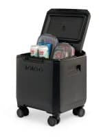 Custom Igloo Tag Along Spinner Cooler - Black with Company Logo - Personalized Bulk Corporate Gift - 3