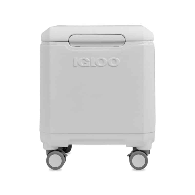 Custom Igloo Tag Along Spinner Cooler - White with Company Logo - Personalized Bulk Corporate Gift - 7