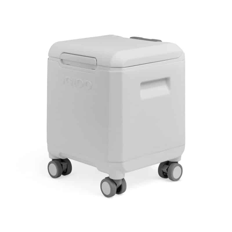 Custom Igloo Tag Along Spinner Cooler - White with Company Logo - Personalized Bulk Corporate Gift - 8