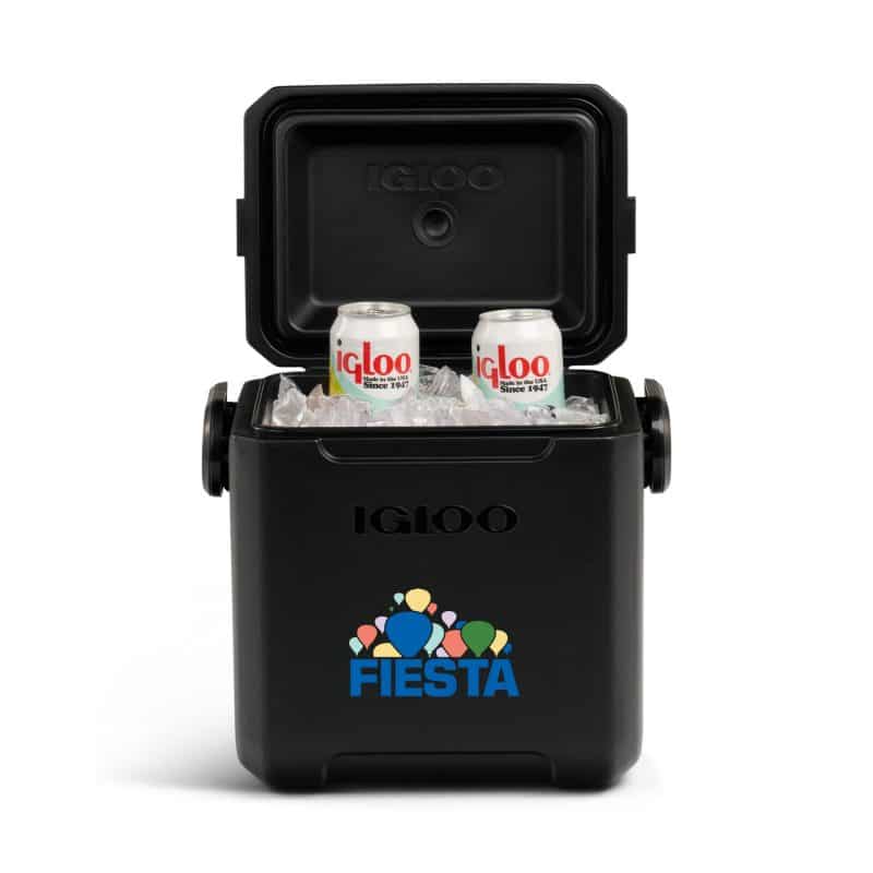 Custom Igloo Tag Along Too Cooler - Black with Company Logo - Personalized Bulk Corporate Gift - 8