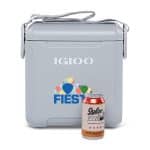 Custom Igloo Tag Along Too Cooler - Light Grey with Company Logo - Personalized Bulk Corporate Gift - 8
