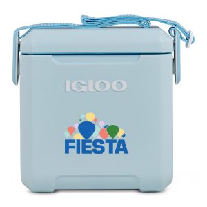 Custom Igloo Tag Along Too Cooler - Powder Blue with Company Logo - Personalized Bulk Corporate Gift
