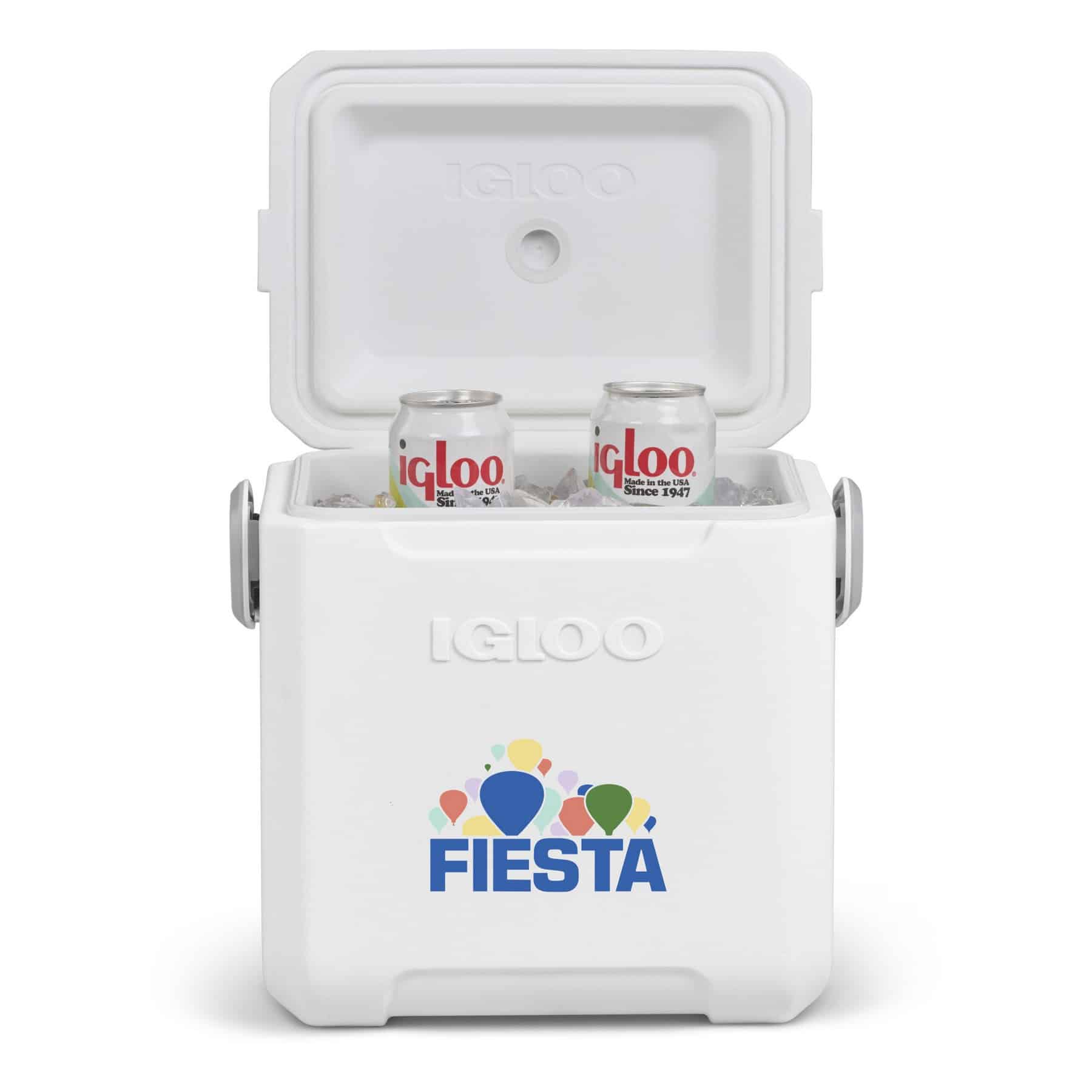Custom Igloo Tag Along Too Cooler - White with Company Logo - Personalized Bulk Corporate Gift - 8