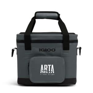 Custom Igloo Trailmate 18 Can Cooler - Carbonite with Company Logo - Personalized Bulk Corporate Gift