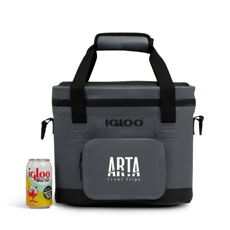 Custom Igloo Trailmate 18 Can Cooler - Carbonite with Company Logo - Personalized Bulk Corporate Gift - 4
