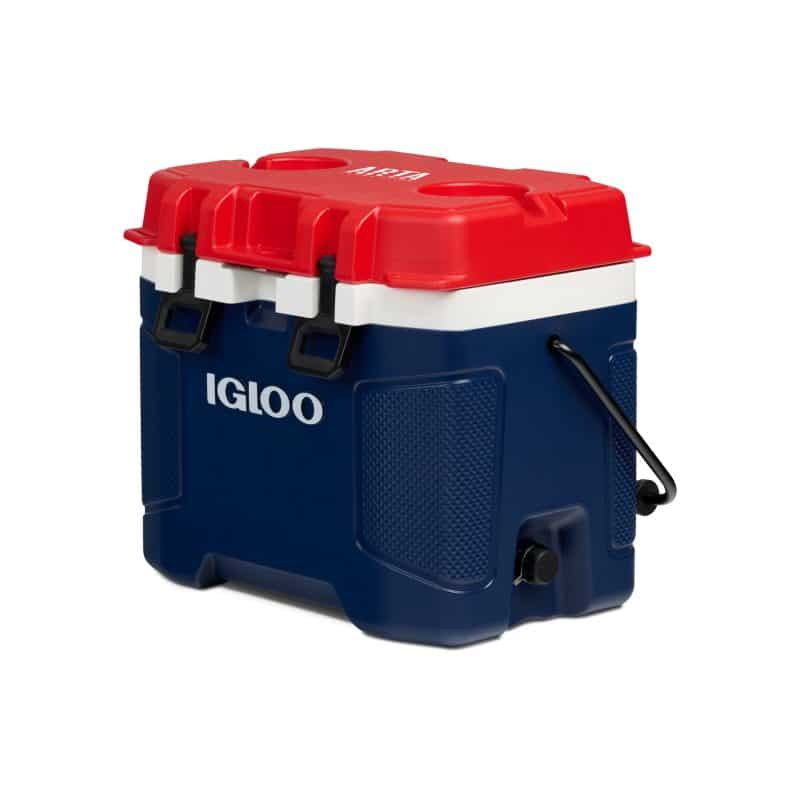 Custom Igloo Trailmate 25 Qt Hard Side Cooler - Aegean Sea with Company Logo - Personalized Bulk Corporate Gift - 2