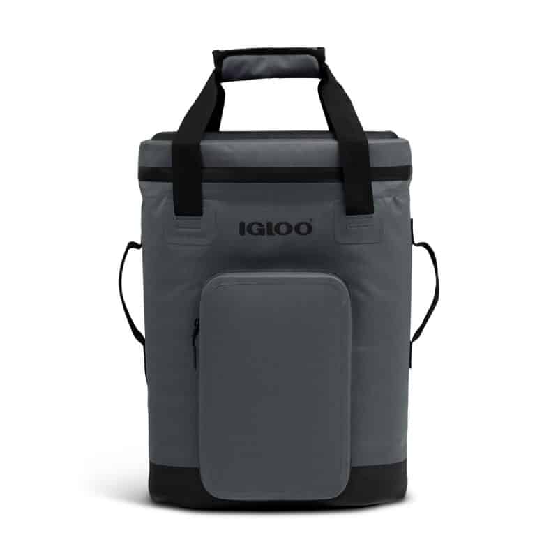 Custom Igloo Trailmate 32 Can Backpack Cooler - Carbonite with Company Logo - Personalized Bulk Corporate Gift - 1