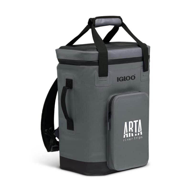 Custom Igloo Trailmate 32 Can Backpack Cooler - Carbonite with Company Logo - Personalized Bulk Corporate Gift - 2