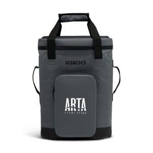 Custom Igloo Trailmate 32 Can Backpack Cooler - Carbonite with Company Logo - Personalized Bulk Corporate Gift