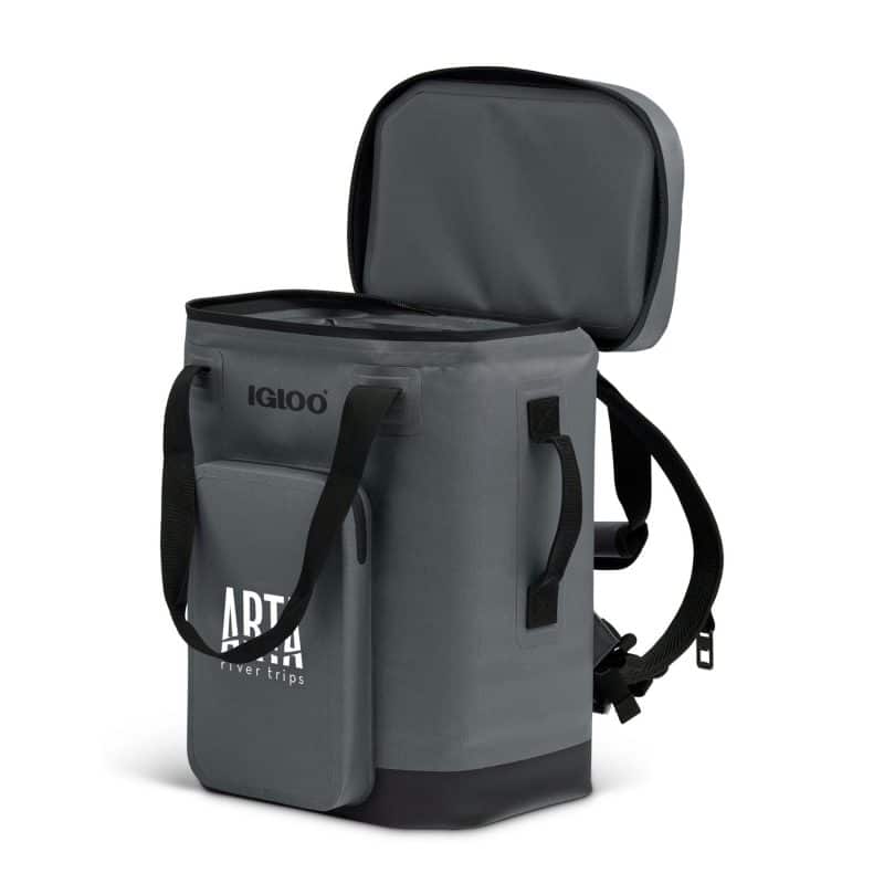 Custom Igloo Trailmate 32 Can Backpack Cooler - Carbonite with Company Logo - Personalized Bulk Corporate Gift - 4