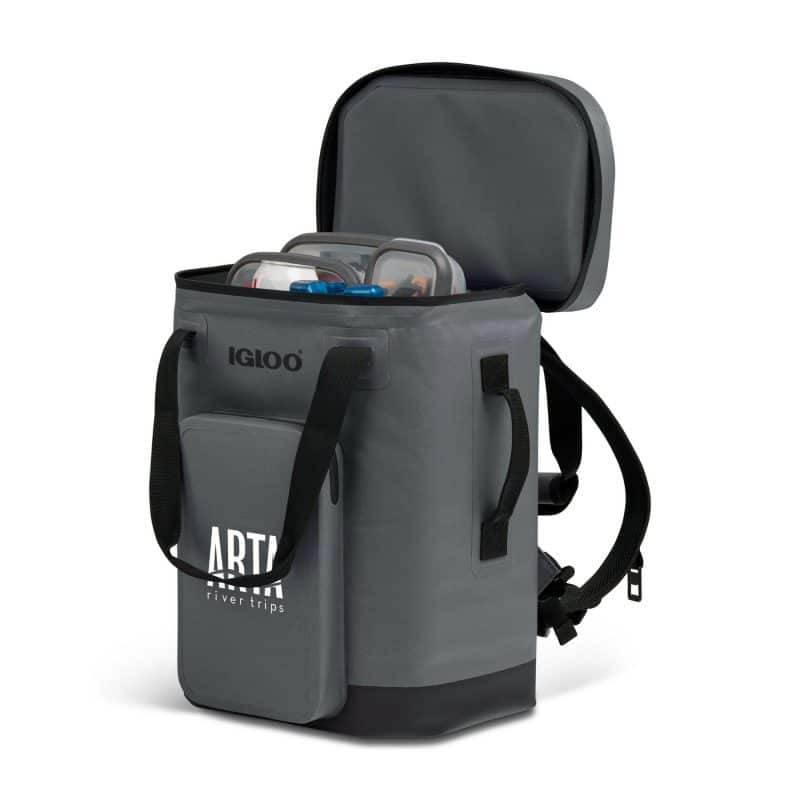 Custom Igloo Trailmate 32 Can Backpack Cooler - Carbonite with Company Logo - Personalized Bulk Corporate Gift - 8