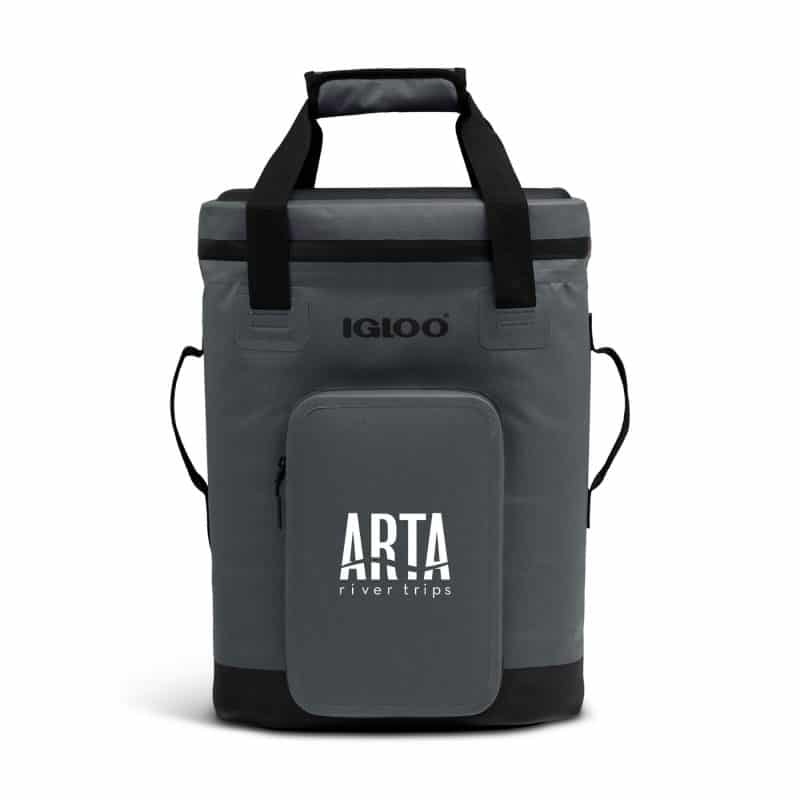 Custom Igloo Trailmate 32 Can Backpack Cooler - Carbonite with Company Logo - Personalized Bulk Corporate Gift
