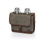 Custom Insulated Double Growler Tote w/64 oz. Stainless Steel Growlers with Company Logo - Personalized Bulk Corporate Gift