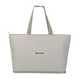 Custom KEEPCOOL Rio Quilted Expandable Cooler - Latte with Company Logo - Personalized Bulk Corporate Gift