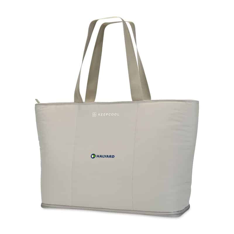 Custom KEEPCOOL Rio Quilted Expandable Cooler - Latte with Company Logo - Personalized Bulk Corporate Gift - 5