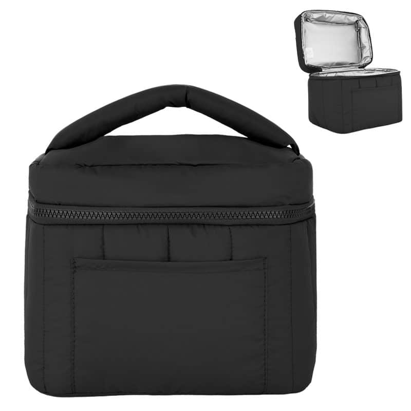 Custom Luxe Puffer Rpet 9 Can Cooler Bag with Company Logo - Personalized Bulk Corporate Gift - 1