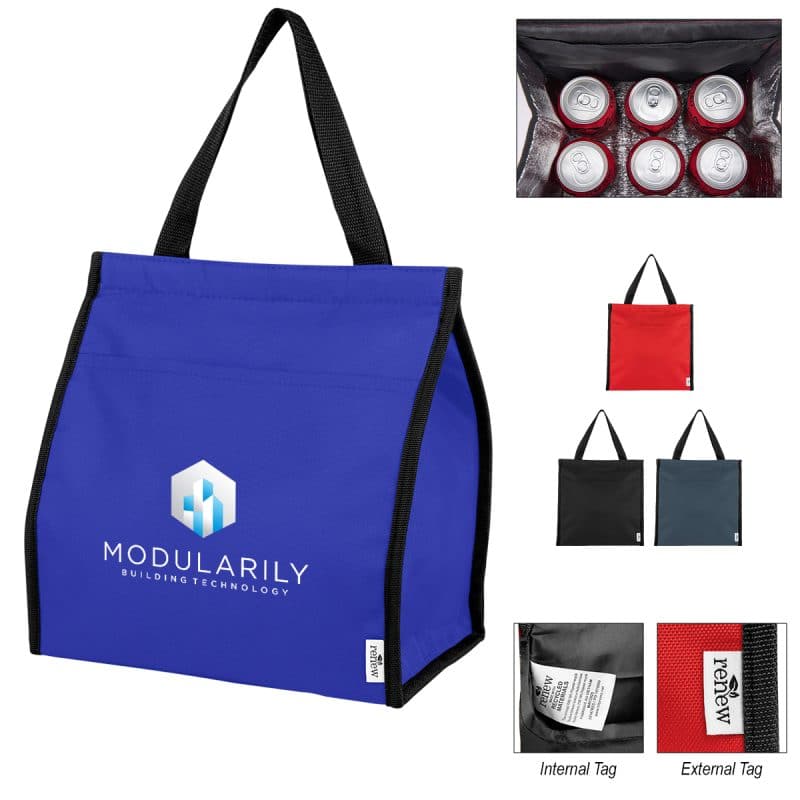 Custom Mable Rpet 11 Can Cooler Bag with Company Logo - Personalized Bulk Corporate Gift