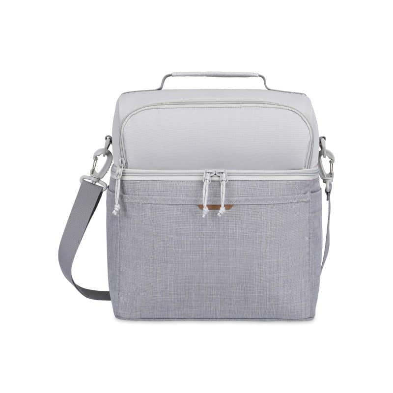 Custom Parkview Recycled rPET Lunch Box Cooler - Greystone with Company Logo - Personalized Bulk Corporate Gift - 1