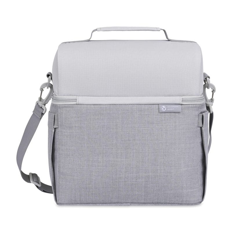 Custom Parkview Recycled rPET Lunch Box Cooler - Greystone with Company Logo - Personalized Bulk Corporate Gift - 2