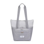 Custom Parkview Recycled rPET Tote Cooler - Greystone with Company Logo - Personalized Bulk Corporate Gift