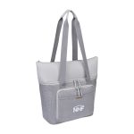 Custom Parkview Recycled rPET Tote Cooler - Greystone with Company Logo - Personalized Bulk Corporate Gift - 2