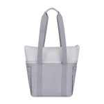 Custom Parkview Recycled rPET Tote Cooler - Greystone with Company Logo - Personalized Bulk Corporate Gift - 3