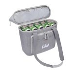 Custom Parkview Recycled rPET Tote Cooler - Greystone with Company Logo - Personalized Bulk Corporate Gift - 6