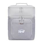 Custom Parkview Recycled rPETBackpack Cooler - Greystone with Company Logo - Personalized Bulk Corporate Gift