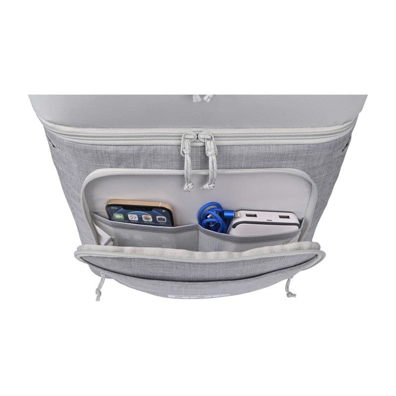 Custom Parkview Recycled rPETBackpack Cooler - Greystone with Company Logo - Personalized Bulk Corporate Gift - 2