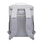 Custom Parkview Recycled rPETBackpack Cooler - Greystone with Company Logo - Personalized Bulk Corporate Gift - 3