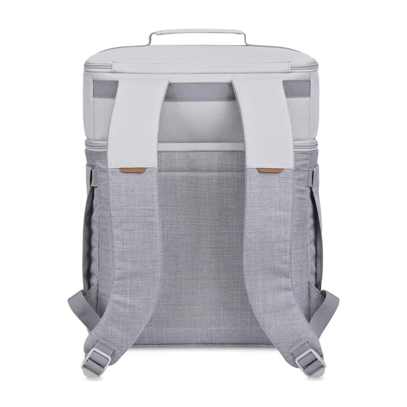 Custom Parkview Recycled rPETBackpack Cooler - Greystone with Company Logo - Personalized Bulk Corporate Gift - 3