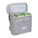 Custom Parkview Recycled rPETBackpack Cooler - Greystone with Company Logo - Personalized Bulk Corporate Gift - 5
