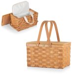 Custom Poppy Personal Picnic Basket with Company Logo - Personalized Bulk Corporate Gift - 1
