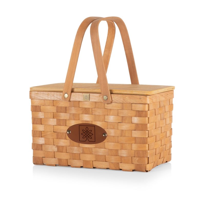 Poppy-Personal-Picnic-Basket-124-00-299 Custom Poppy Personal Picnic Basket with Company Logo - Personalized Bulk Corporate Gift