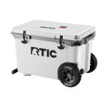 Custom RTIC 52 QT Ultra-Light Wheeled Cooler with Company Logo - Personalized Bulk Corporate Gift
