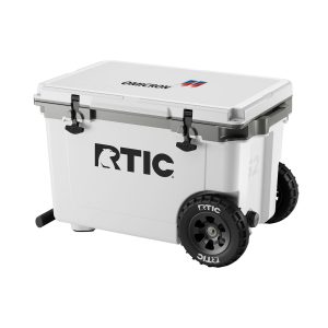 Custom RTIC 52 QT Ultra-Light Wheeled Cooler with Company Logo - Personalized Bulk Corporate Gift