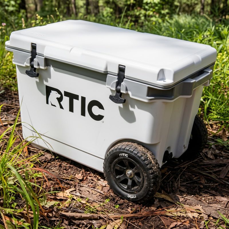 Custom RTIC 52 QT Ultra-Light Wheeled Cooler with Company Logo - Personalized Bulk Corporate Gift - 4