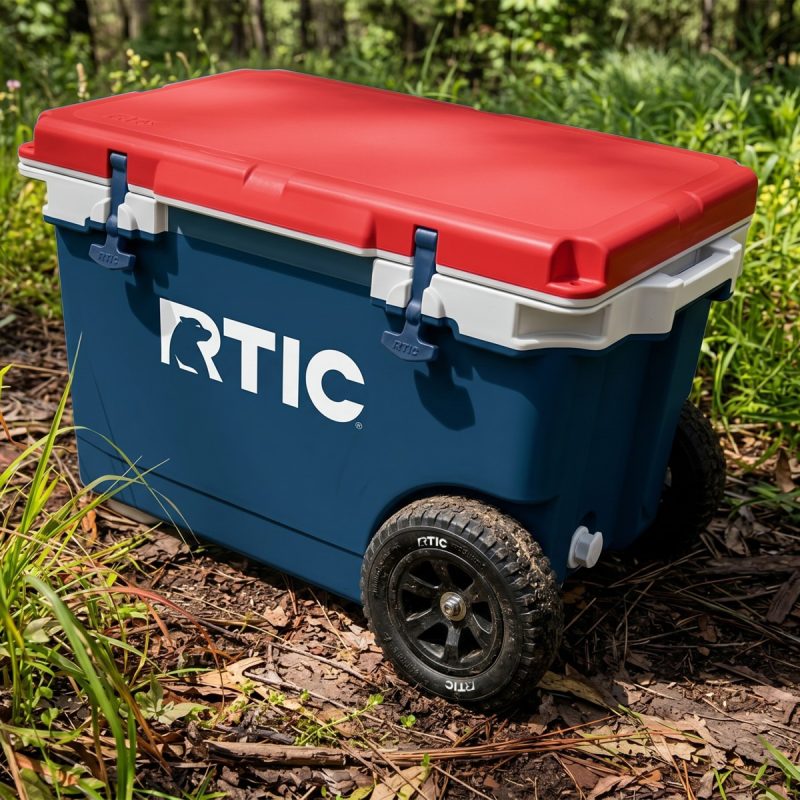 Custom RTIC 52 QT Ultra-Light Wheeled Cooler with Company Logo - Personalized Bulk Corporate Gift - 5