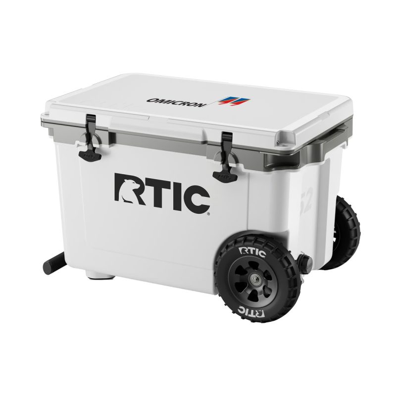 Custom RTIC 52 QT Ultra-Light Wheeled Cooler with Company Logo - Personalized Bulk Corporate Gift