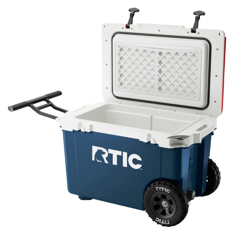 Custom RTIC 52 QT Ultra-Light Wheeled Cooler with Company Logo - Personalized Bulk Corporate Gift - 9
