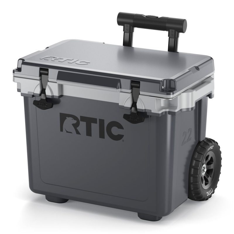 Custom RTIC Ultra-Light 22 QT Wheeled Hard Cooler with Company Logo - Personalized Bulk Corporate Gift