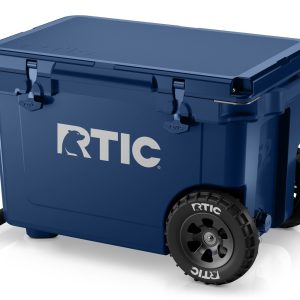 Custom RTIC Ultra-Light 52 QT Wheeled Hard Cooler with Company Logo - Personalized Bulk Corporate Gift