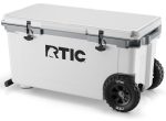 Custom RTIC Ultra-Light 72 QT Wheeled Hard Cooler with Company Logo - Personalized Bulk Corporate Gift