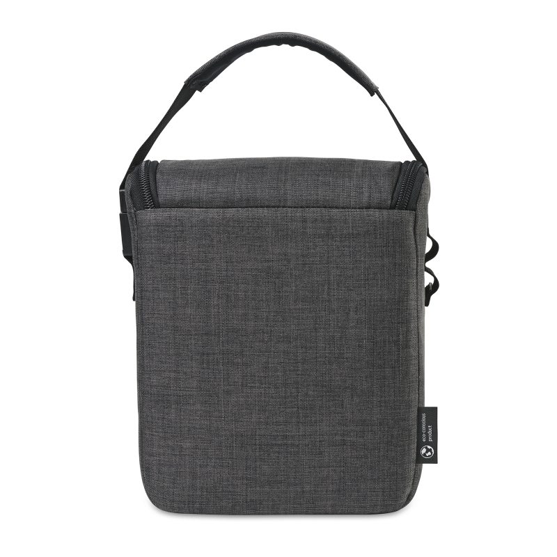 Custom Reagan Recycled rPET Baby Bottle Cooler - Charcoal Heather with Company Logo - Personalized Bulk Corporate Gift - 3