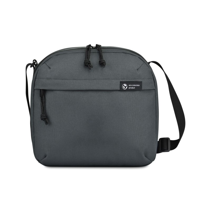 Custom Renew Recycled rPET Lunch Cooler - AWARE - Durango Grey with Company Logo - Personalized Bulk Corporate Gift - 1