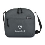 Custom Renew Recycled rPET Lunch Cooler - AWARE - Durango Grey with Company Logo - Personalized Bulk Corporate Gift